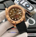 Replica Rolex Yacht Master 40 Rose Gold Watch With Ceramic Bezel 